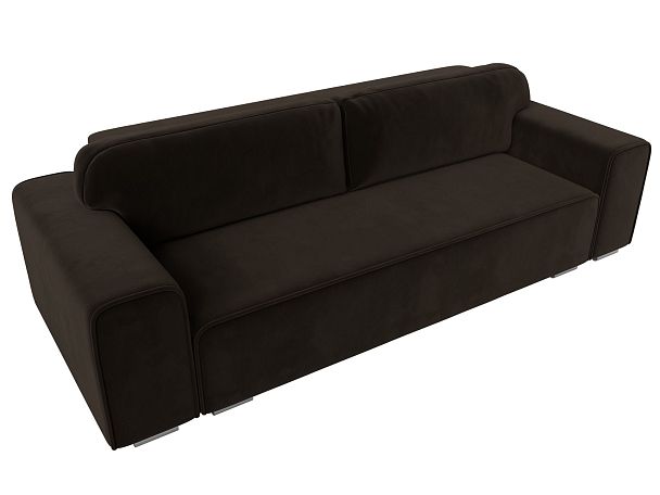 Прямой диван Лига-029 Велюр коричневый - Вид 5