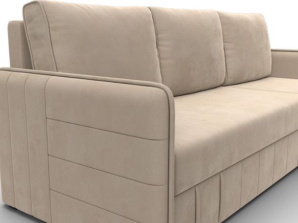 Диван угловой Слим угол универсальный Велюр бежевый - Вид 4