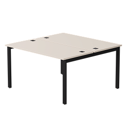 Бенч-система на 2 места Everprof EVO на металлокаркасе 1380х670(1370)x755 Кашемир/Черный - Фото предпросмотра