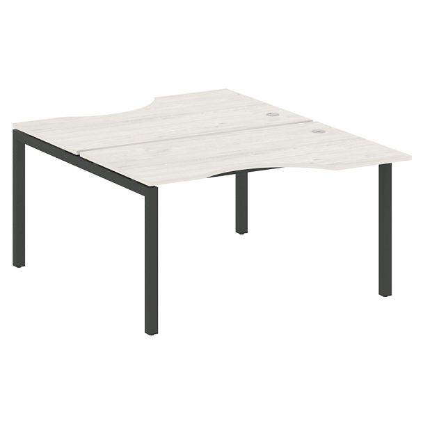 Metal System Quattro Р. ст. криволинейная на П-образном м/к 50БП.РАС-СА-2.2 Дуб наварра/Антрацит металл 1400*1835*750 - Вид 1