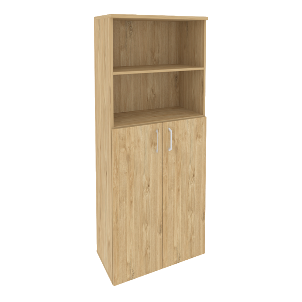 Onix Шкаф высокий широкий O.ST-1.6 Тиквуд светлый 800*420*1977 - Вид 1