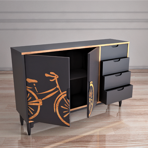 Комод с велосипедом "Travel" TRV02G - Вид 3