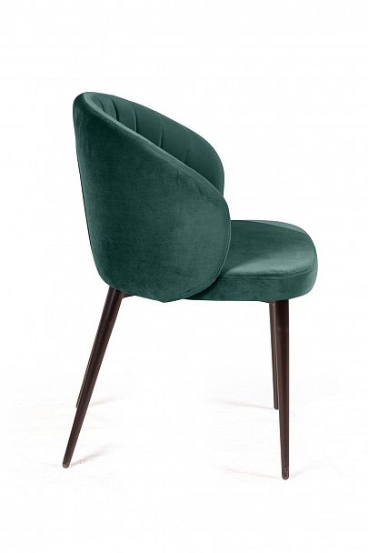 Стул Mont Blanc, бархат изумрудный 87 / черный конус - Вид 7