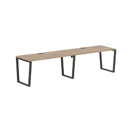 Стол 2-х местный EVWST 3180 Дуб Денвер светлый/Мокко 3126х800х750 EDIS - Фото предпросмотра