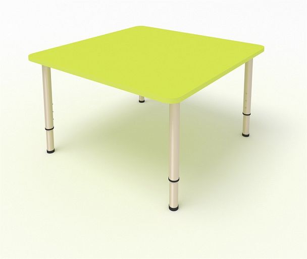 Детский стол 4-х местный (800х800), желтый, гр.0-3 - Вид 1