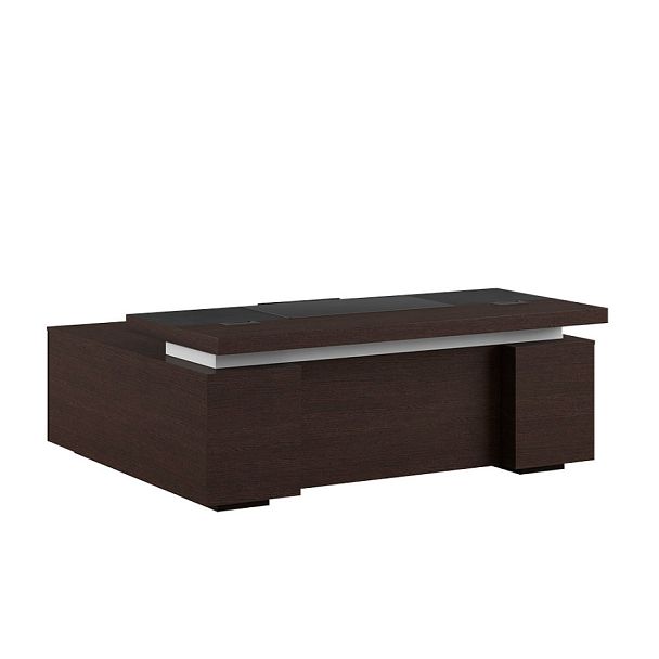 Стол письменный с тумбой и приставкой Liverpool 200x180x76 венге - Вид 1