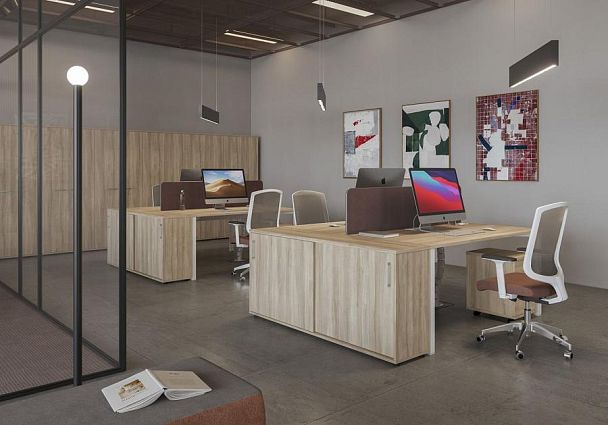 Шкаф для документов полузакрытый Space+ А1 9371 БП белый премиум - Вид 7