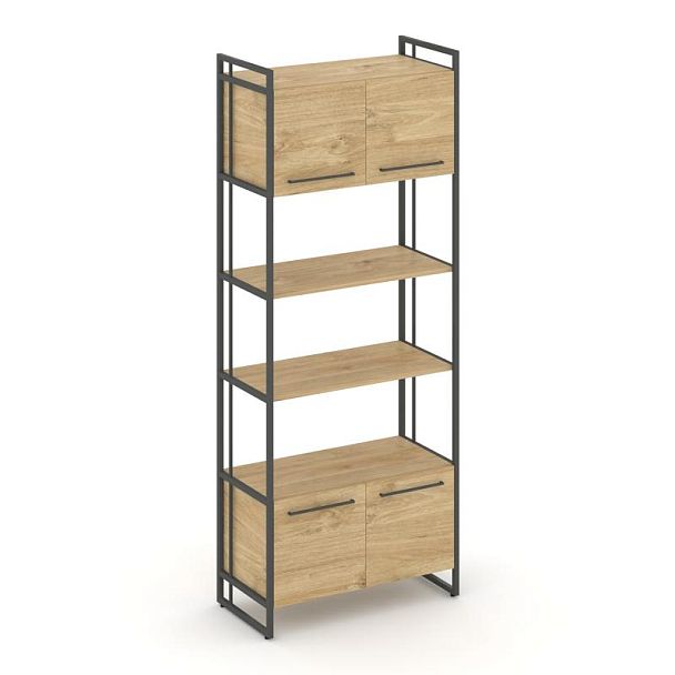 Rift Шкаф 5 ниш широкий RF.SS-54 Тиквуд Светлый/Металл Антрацит 798*396*2010 - Вид 1