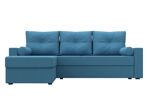 Диван угловой Верона Лайт левый угол Рогожка голубой - Вид 2