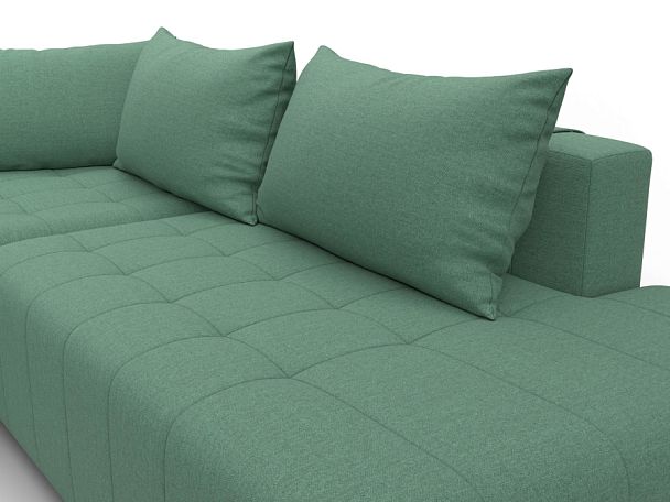 Диван угловой Лига-103 НПБ угол левый Рогожка зеленый - Вид 4
