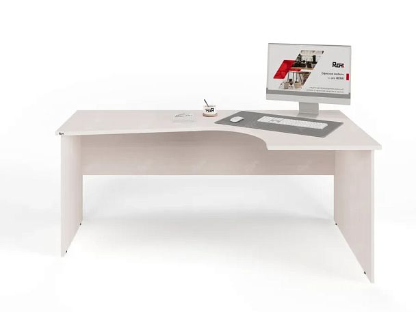 ЛАЙТ / LIGHT RLG005-18x11R Угловой стол 180x110x75 Дуб Молочный - Вид 2