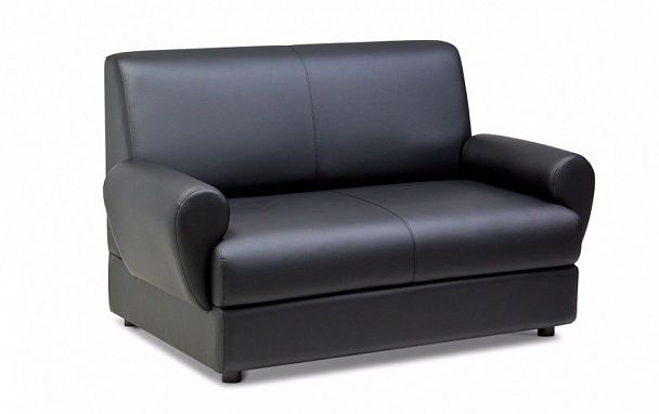 Матрикс Диван двухместный (1440х810х850) Oregon 16 черный "Мягкая мебель для кабинета" ТК-002120401758 черный - Вид 1