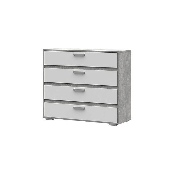 Денвер КМ-01 Комод (995х836х354) ателье светлый/белый - Вид 1