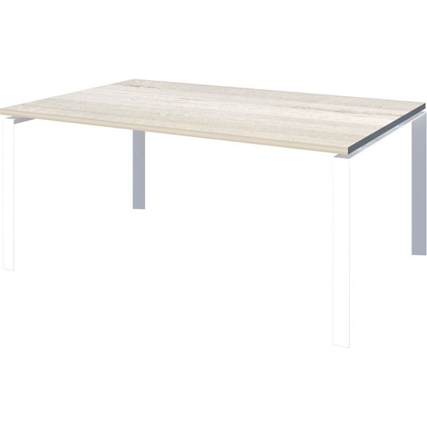 Стол переговорный на металлокаркасе НТМП.П-180.11 Сосна винтер/Белый 1800x1100x750 Аргентум-МП - Вид 1