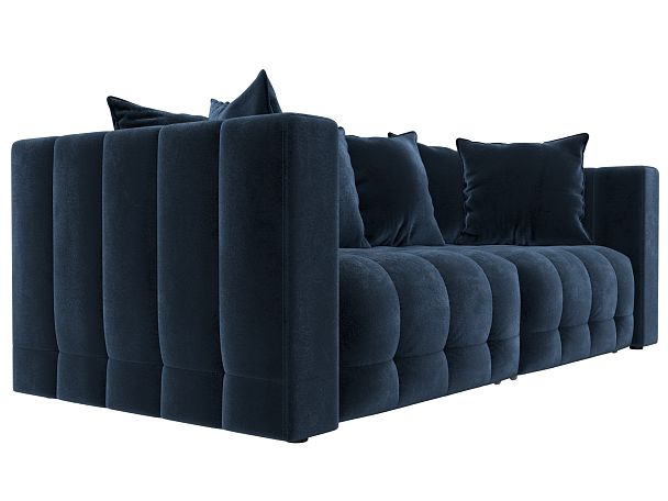 Диван прямой Лига-052 НПБ Велюр синий - Вид 3