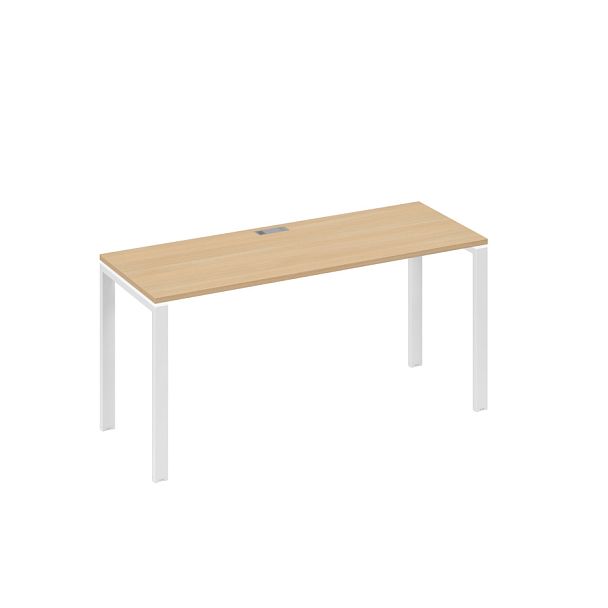 Стол письменный на металлокаркасе UNO A4 А4 Б1 005 БП натуральный дуб / металлокаркас белый - Вид 1