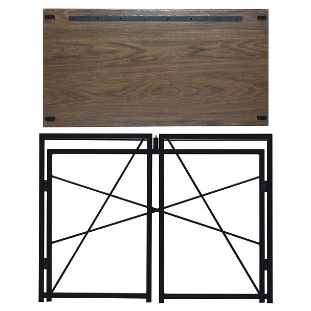 Стол на металлокаркасе BRABIX "LOFT CD-002", 1000х500х750 мм, складной, цвет морёный дуб, 641212 - Вид 7