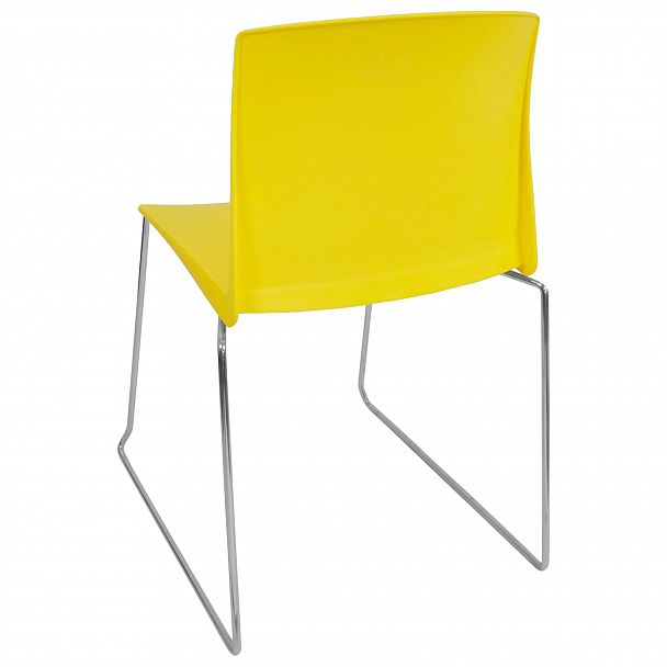Стул Pull (пруток) каркас Хром, желтый, стопируемый - Вид 2