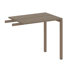 Metal System Quattro Приставной элемент на П-образном м/к 40БП.ПР-2 Вяз/Мокко металл 800*600*750 - Фото предпросмотра