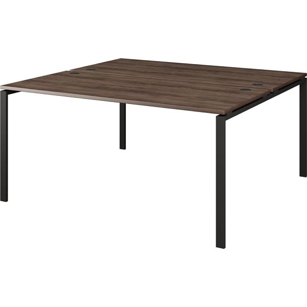 Бенч двойной на 2 рабочих места АМБ-004 дуб апрель/Антрацит 1600x1496x760 Арго-М - Вид 1