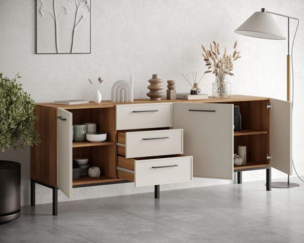 Комод с тремя дверками и тремя ящиками Nicole арт NEM07 - Вид 3