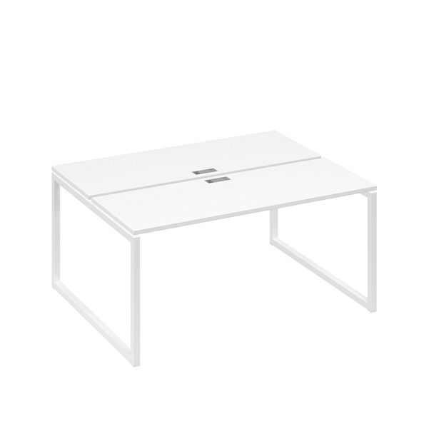 Рабочая станция каркасе QUATTRO (2х160) A4 А4 Б4 172 БП белый премиум / металлокаркас белый - Вид 1