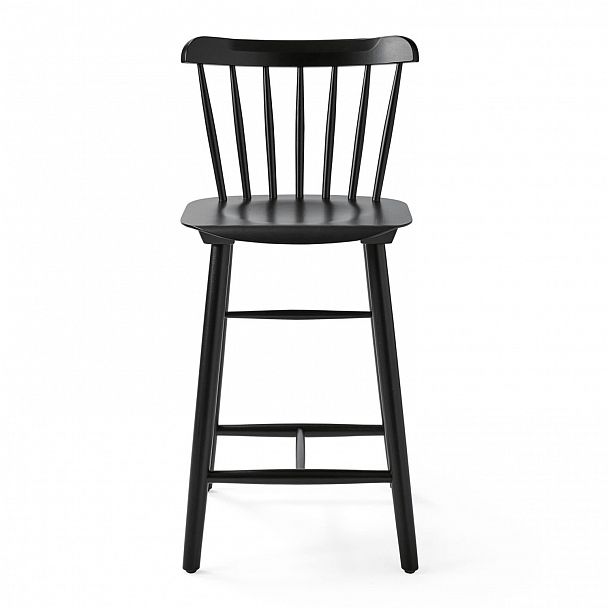 Стул Такер полубарный, черный деревянный - Вид 3