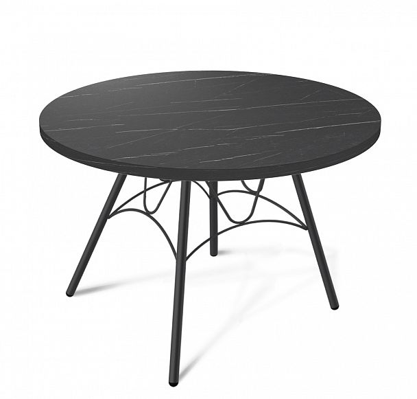 Столик журнальный Sheffilton SHT-S100/ЛДСП 60 черный муар/камень пьетра гриджио черный - Вид 2