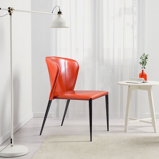 Стул Albert, кожа ретро-красный, стопируемый - Вид 11