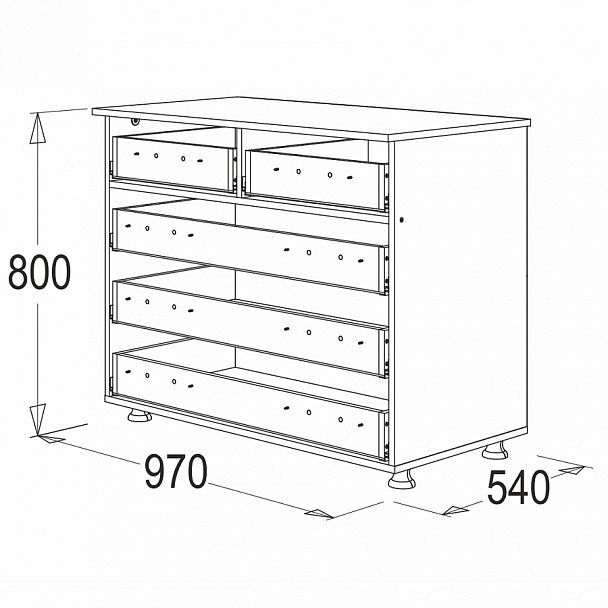 Комод-1 ЛДСП - Вид 2