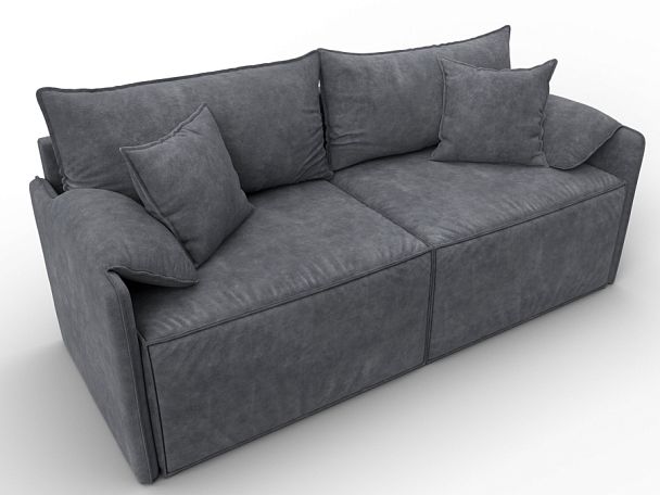 Диван прямой модульный Лига-106 Велюр серый - Вид 6