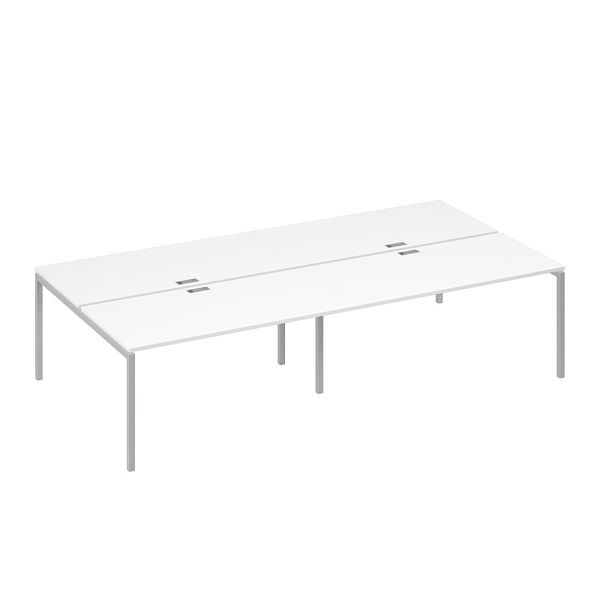 Рабочая станция на металлокаркасе DUE (4х160) A4 А4 Б2 178-2 БП белый премиум / металлокаркас серый - Вид 1