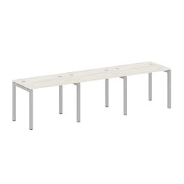 Metal System Quattro Р. ст. на 3 раб. места на П-образном м/к 50БП.СМ-3.1 Дуб наварра/Серый металл 3000*720*750 - Фото предпросмотра