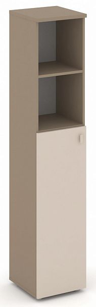 Шкаф высокий узкий (1 средний фасад ЛДСП) "ESTETICA" ES.SU-1.6  Капучино - Вид 1