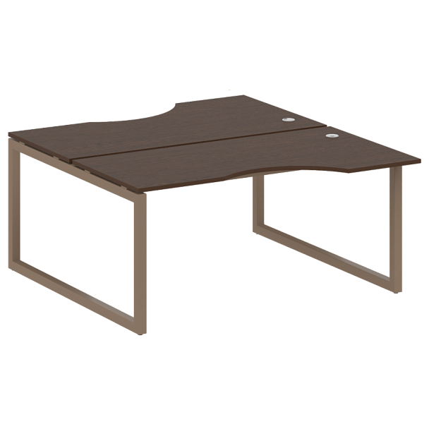 Metal System Quattro Р. ст. криволинейная на О-образном м/к 50БО.РАС-СА-2.1 Венге/Мокко металл 1600*1835*750 - Вид 1