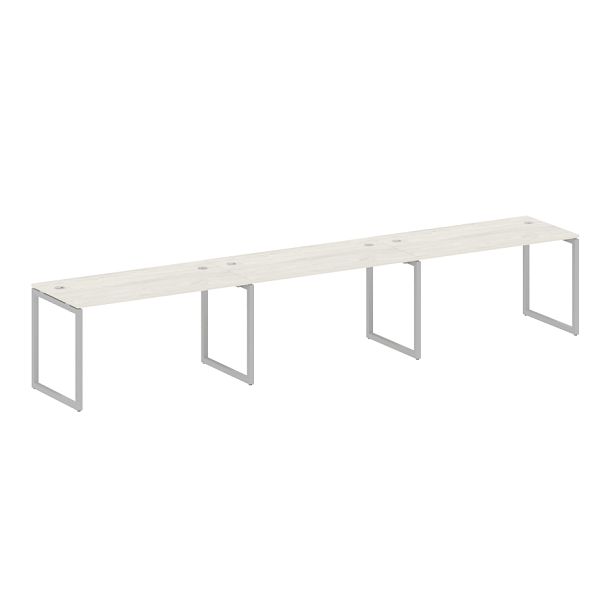 Metal System Quattro Р. ст. на 3 раб. места на О-образном м/к 40БО.СМ-3.3 Дуб наварра/Серый металл 4200*720*750 - Вид 1