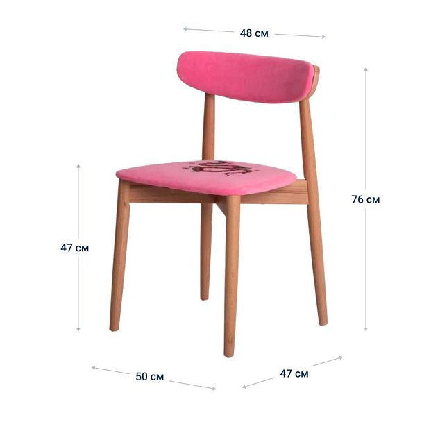 Стул Роквелл, велюр Teddy 833, вышивка черная змея - Вид 9