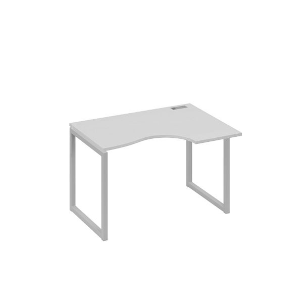 Стол эргономичный правый на каркас QUATTRO Классика A4 А4 Б4 042 БП серый / металлокаркас серый - Вид 1