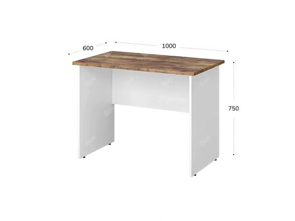 TANDEM RTD017-100-SH Стол прямоугольный ун-й 1000х600х750 Таксония шоколадная/Белый - Вид 2