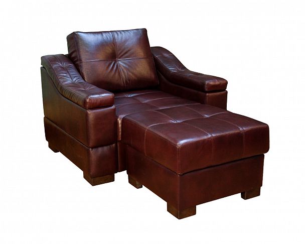 Пуф "Макс П5" кожа+иск.кожа, с ящиком 60 - Вид 3