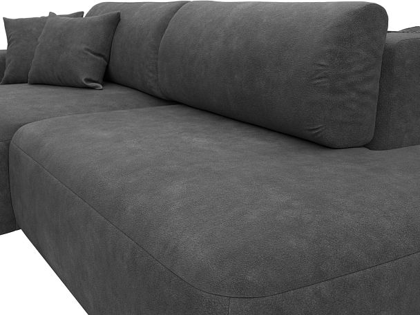 Диван угловой Лига-036 НПБ Модерн левый угол Велюр серый - Вид 4