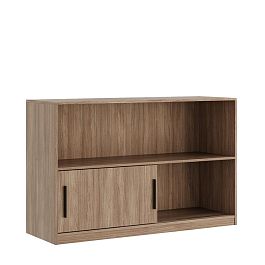 Стеллаж низкий, древесный Asti 135x45x85,8 дуб урбан - Фото предпросмотра