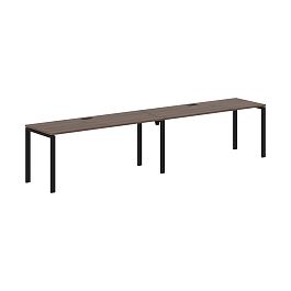 Стол 2-х местный EUWST 3567 Дуб Денвер тёмный/Черный 3526х670х750 EDIS - Фото предпросмотра