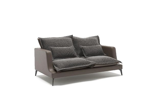 Rey диван прямой двухместный замша серый - Вид 2