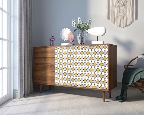 Комод Berber с двумя дверками и ящиками 22 принт арт BB05/Print_22 - Вид 3