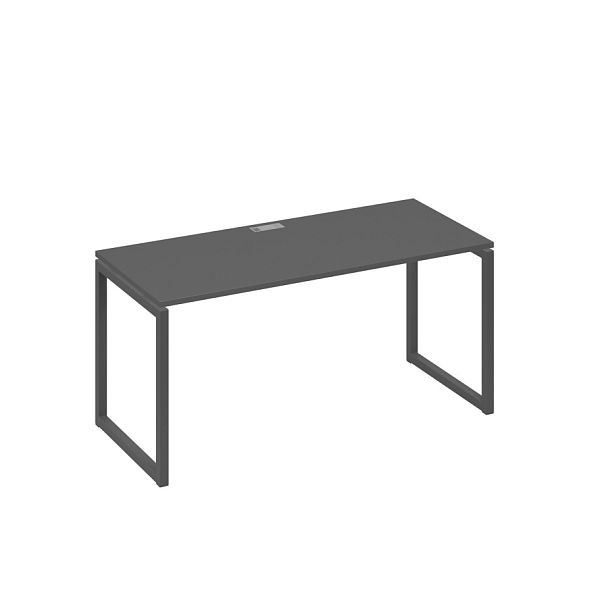 Стол письменный на металлокаркасе QUATTRO A4 А4 Б4 015 БП антрацит премиум / металлокаркас антрацит - Вид 1