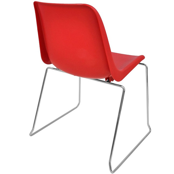 Стул Vicenza (пруток), каркас Хром, красный, РП+ИК, стопируемый - Вид 3