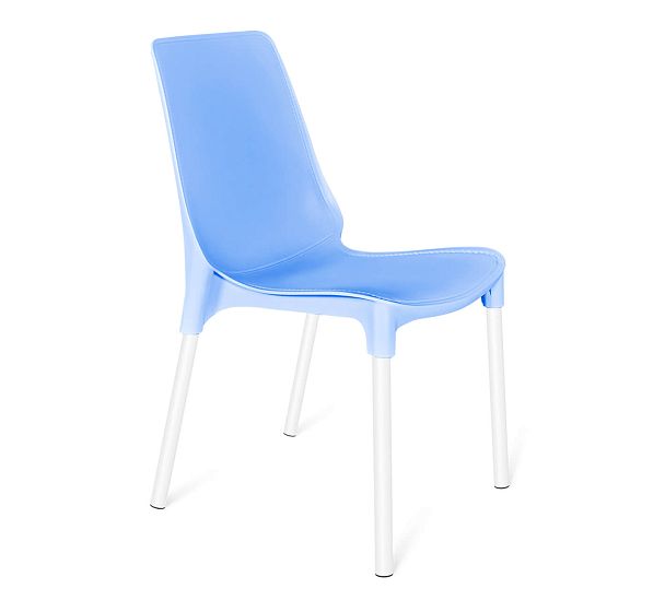 Стул Sheffilton SHT-ST75/S424 голубой/белый муар - Вид 2