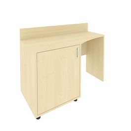 Light Стол (узкий) с тумбой и бортиком С-СТУ-120 (L) Клён 1200*550/400*750 - Фото предпросмотра