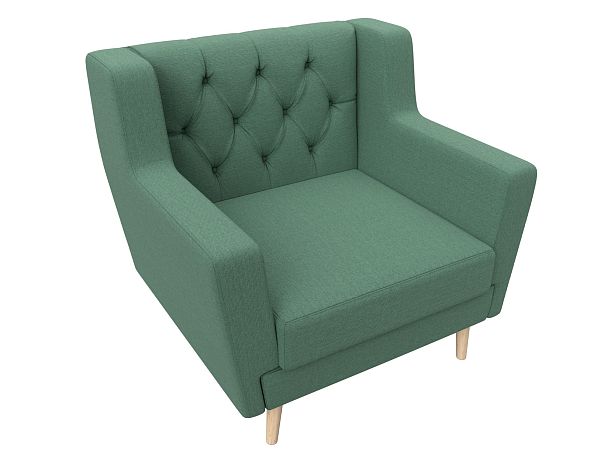 Кресло Брайтон Люкс Рогожка зеленый - Вид 5